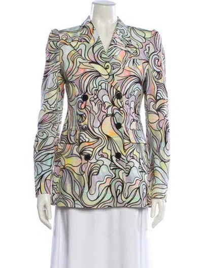 Pre-owned Dries Van Noten Printed Blazer In Neutral