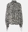 Dries Van Noten Tailored Black Shirt With Structured Collar And Button-down Front In Multi