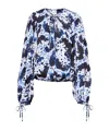 Dries Van Noten Printed Blouse In Blue
