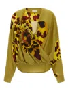 Dries Van Noten Orchid Print Blouse In Viscose In Multi