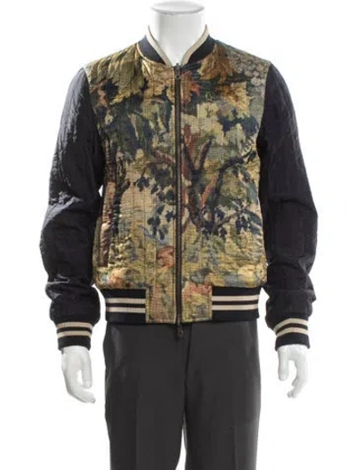 Pre-owned Dries Van Noten Printed Bomber Jacket In Multi