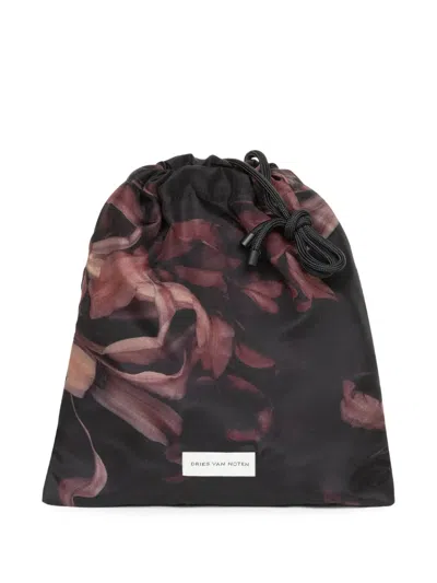 Dries Van Noten Printed Bucket Hat In Black