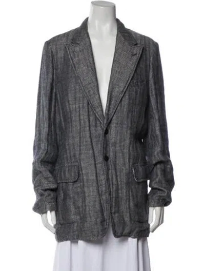 Pre-owned Dries Van Noten Printed Coat In Gray