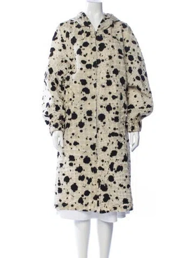 Pre-owned Dries Van Noten Printed Coat In Neutral
