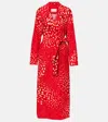 Dries Van Noten Printed Coat In Red