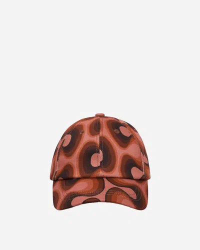 Dries Van Noten Printed Cotton Cap Salmon In Orange