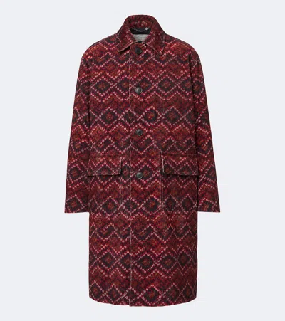 Dries Van Noten Printed Cotton Corduroy Coat In Multi