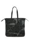 Dries Van Noten Men Printed Cotton Denim Tote Bag In Black
