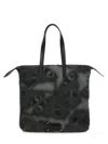 Dries Van Noten Men Printed Cotton Denim Tote Bag In Black