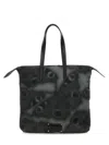 DRIES VAN NOTEN PRINTED COTTON DENIM TOTE BAG