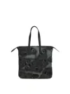 Dries Van Noten Men Printed Cotton Denim Tote Bag In Black