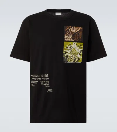 DRIES VAN NOTEN PRINTED COTTON JERSEY T-SHIRT