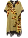 Dries Van Noten Floral-print Tunic In Yellow