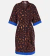 Dries Van Noten Printed Cotton Poplin Shirt Dress In Multicoloured