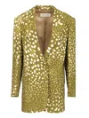 Dries Van Noten 'basti' Blazer Featuring Notched Lapels In Green
