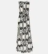 DRIES VAN NOTEN PRINTED CRÊPE MAXI DRESS