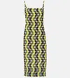 Dries Van Noten Deban Patterned Midi Dress In Multicoloured