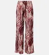 Dries Van Noten Puvis Printed Wide-leg Drawstring Pants