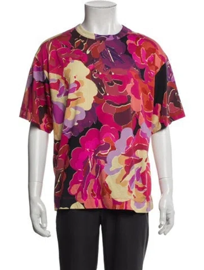 Pre-owned Dries Van Noten Printed Crew Neck T-shirt In Multi