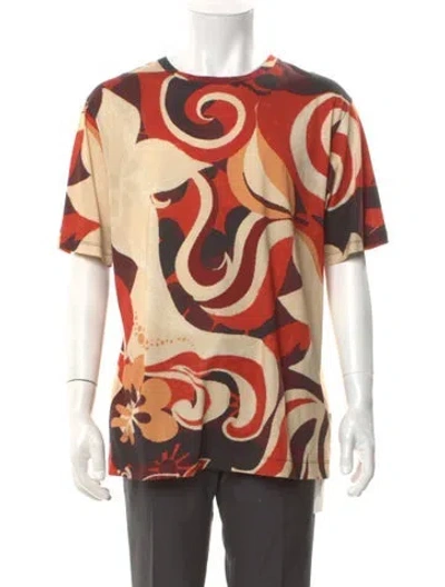 Pre-owned Dries Van Noten Printed Crew Neck T-shirt In Neutral