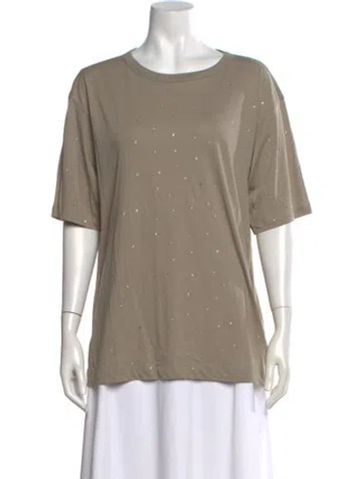 Pre-owned Dries Van Noten Printed Crew Neck T-shirt In Neutral