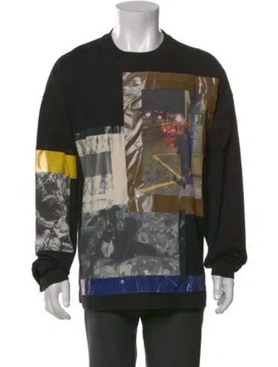 Pre-owned Dries Van Noten Printed Crew Neck T-shirt W/ Tags In Black