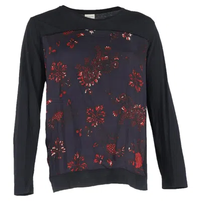 Dries Van Noten Printed Crewneck Sweater In Multicolor Cotton