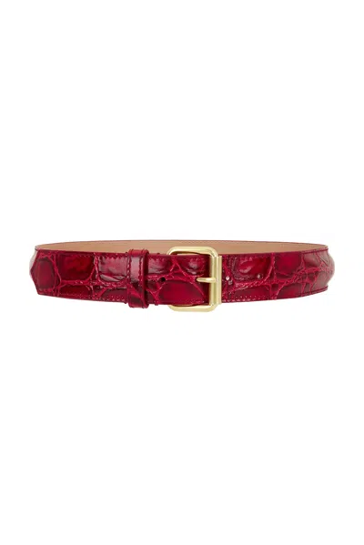 Dries Van Noten Printed Croc Belt In Red