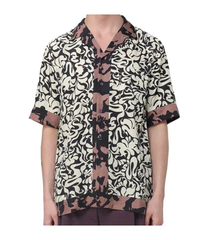 DRIES VAN NOTEN PRINTED CUBAN-STYLE SHIRT