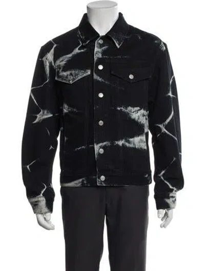 Pre-owned Dries Van Noten Printed Denim Jacket In Black