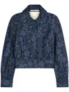 Dries Van Noten Cropped Denim Jacket In Blue