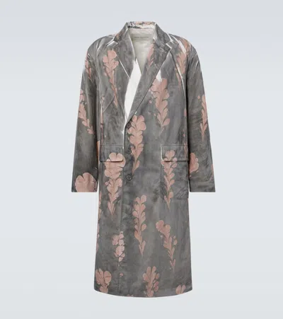 Dries Van Noten Mens Dessin D Reuben Double-breasted Floral-print Cotton Coat
