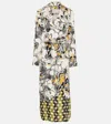 Dries Van Noten Rolana Abstract Print Belted Trench Coat In Multicoloured