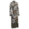Dries Van Noten Printed Double-breasted Trench Coat In Multicolor Viscose In Multi