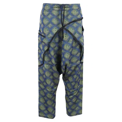 Dries Van Noten Printed Drawstring Loose Trousers In Multicolor Viscose