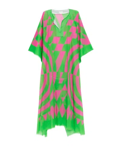 Dries Van Noten Printed Dress In Green