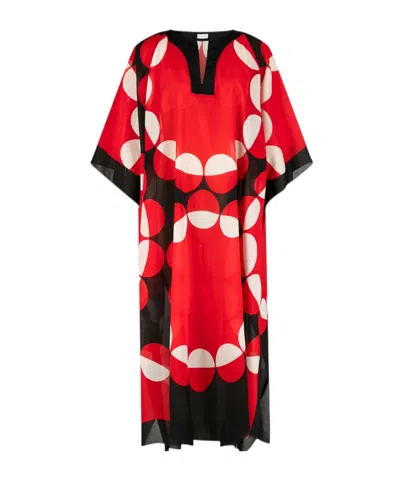 Dries Van Noten Printed Dress In Red