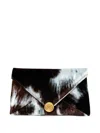Dries Van Noten Printed Envelope Mini Bag In Brown