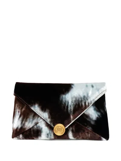 Dries Van Noten Printed Envelope Mini Bag In Brown