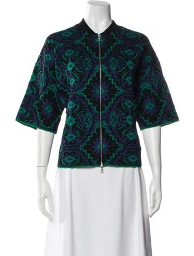 Pre-owned Dries Van Noten Printed Evening Jacket In Blue