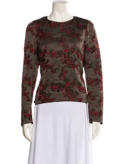 Pre-owned Dries Van Noten Printed Evening Jacket In Brown