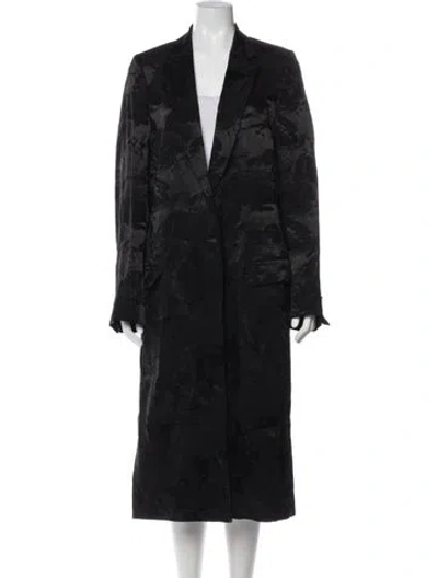 Pre-owned Dries Van Noten Printed Faux Fur Coat In Gray