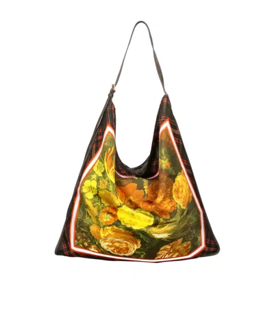 Dries Van Noten Printed Flat Scarf Bag In Multicolor