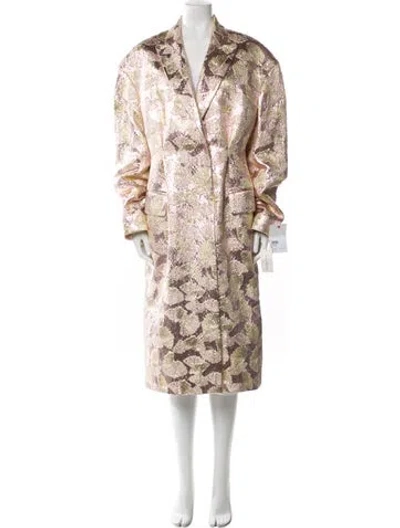 Pre-owned Dries Van Noten Printed Fur Coat In Multi