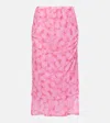 Dries Van Noten Bedruckter Midirock Aus Jersey In Pink