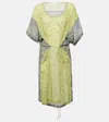 Dries Van Noten Bedrucktes Minikleid Aus Georgette In Multicolor