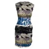 Shop Dries Van Noten Printed Graphic Dress In Multicolor Linen