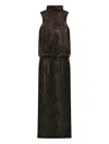 Dries Van Noten Womens Khaki Debo Graphic-print Silk-blend Maxi Dress In Blue