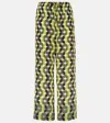 Dries Van Noten Printed High-rise Crêpe Wide-leg Pants In Multicoloured