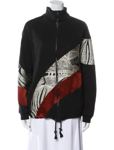 Pre-owned Dries Van Noten Printed Jacket In Black